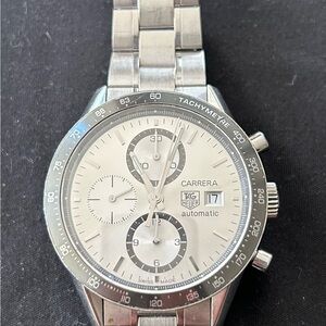Tag Heuer Carrera Silver Dial with Tachymeter Bezel